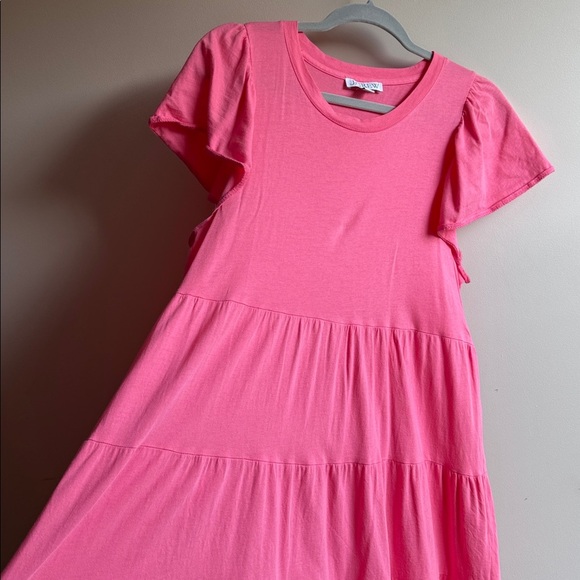 J.Crew Rose knit tiered mini dress size large - Picture 2 of 7